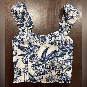 Abercrombie & Fitch Womens Bubble Strap Poplin Top NWOT